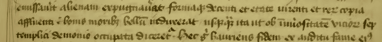 A section of text from a medieval manuscript (MS Lat 89)