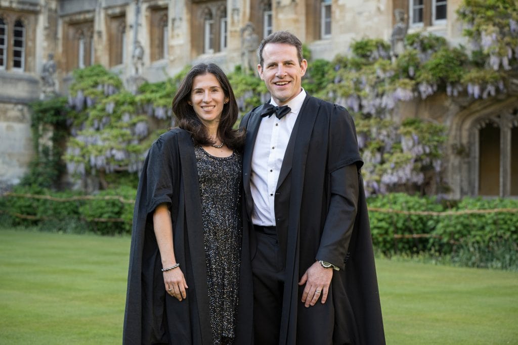 Marshall Scholar Bryan Leach (2000) and his wife, Dr Jennifer Gaudiani.