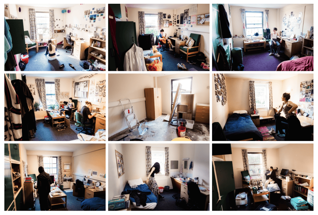A collection of images of rooms in the Waynflete Building