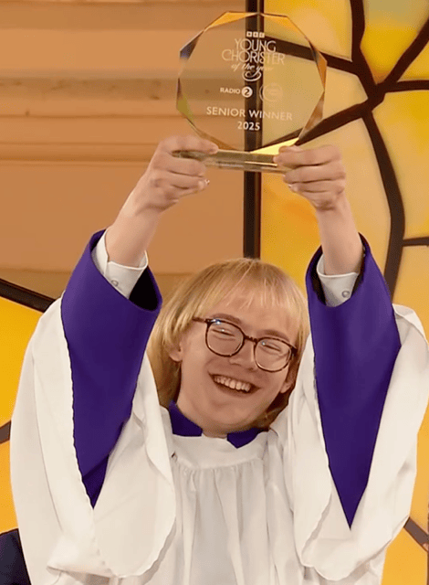 Alastair wins Chorister of the Year