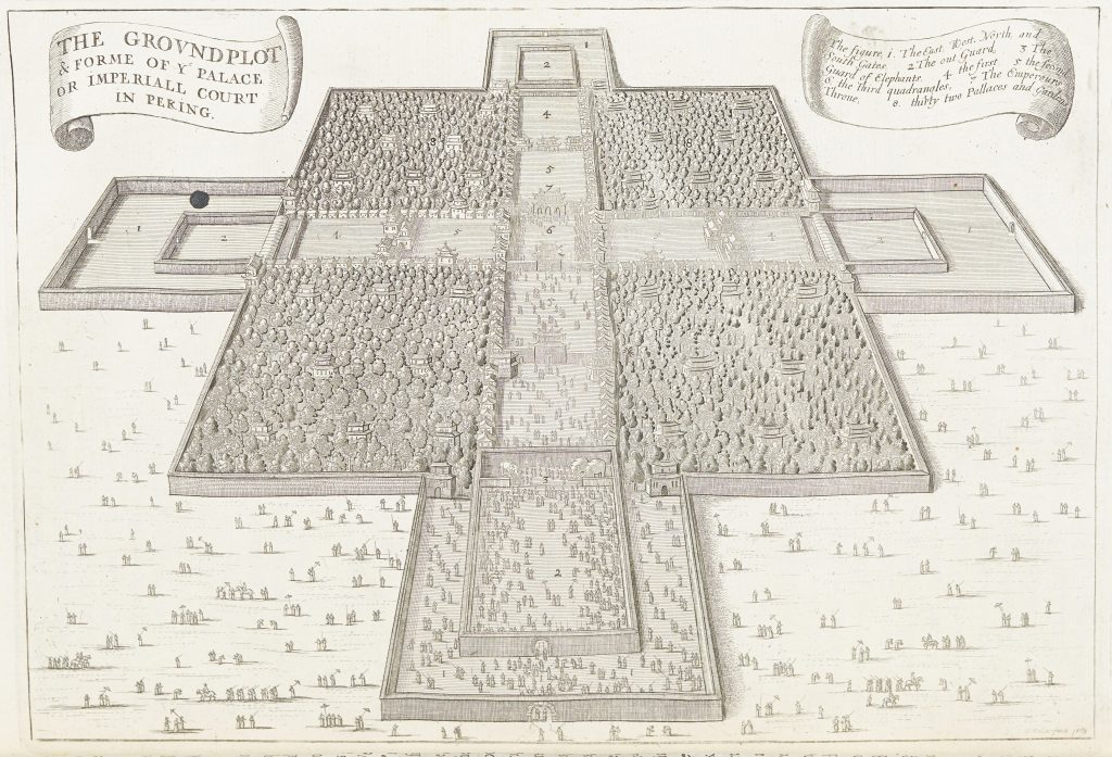 The old Beijing city which is surrounded by the city walls. 