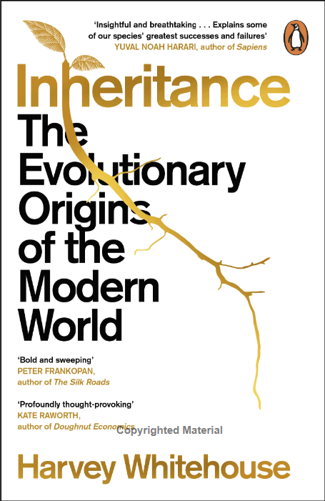 the book cover for inheritance the origins of the modern world by harvey whitehouse